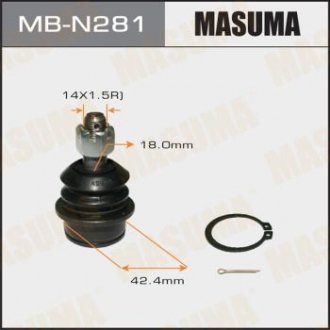 Опора шаровая переднего верхнего рычага Nissan Navara, Pathfinder (05-14) MASUMA MBN281 (фото 1)