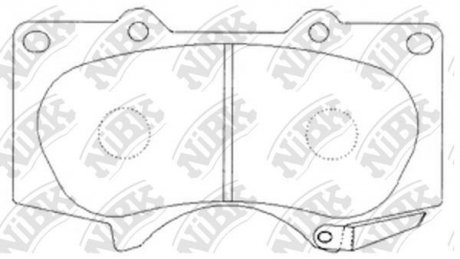 Колодки тормозные (без датчика) NiBK PN1482 (фото 1)