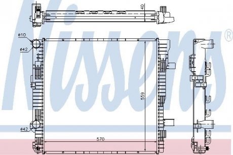 Радіатор охолоджування NISSENS 62629A (фото 1)