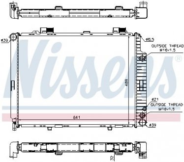 Радіатор охолодження MERCEDES E-CLASS W 210 (95-) (вир-во) NISSENS 62691A