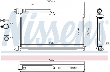 Радіатор пічки NISSENS 70233