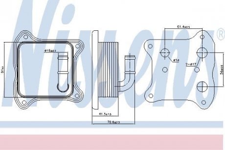 Радіатор масляний VAG (вир-во) NISSENS 90680