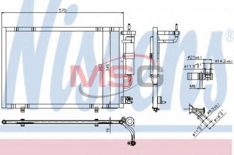 FORD Радіатор кондиціонера NISSENS 940277 (фото 1)