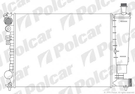 Радіатор охолодження двигуна Polcar 238008-1 (фото 1)