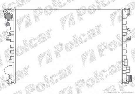 Радіатор охолодження двигуна Polcar 238008A2