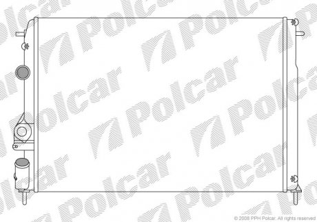 Радіатор охолодження двигуна Polcar 601108A1