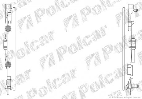Радіатор охолодження двигуна Polcar 601208B2 (фото 1)