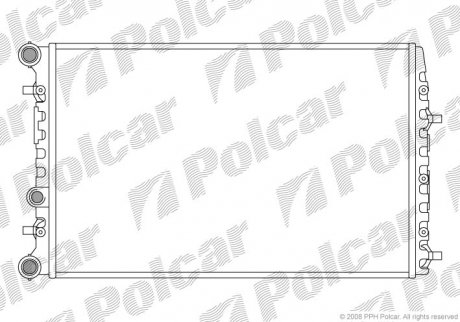 Радіатор охолодження двигуна Polcar 691308A5 (фото 1)