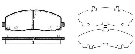 Гальмівні колодки перед. Fiat Freemont 11-/Dodge Caravan 08- (183x63x19) ROADHOUSE 2148404