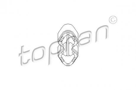 VAG Кронштейн, глушник TOPRAN / HANS PRIES 111592 (фото 1)