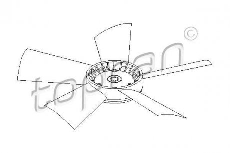 MERCEDES Крильчатка вентилятора радіатора TOPRAN / HANS PRIES 401191