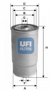 Фільтр паливний UFI 24.122.00 (фото 1)