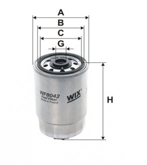 Фільтр паливний DUCATO, IVECO (вир-во WIX-Filtron) WIX FILTERS WF8042