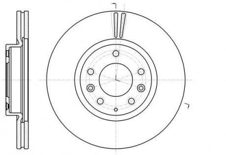 Диск тормозной перед. (Remsa) (кратно 2 шт.) Mazda 6 II WOKING D61235.10 (фото 1)
