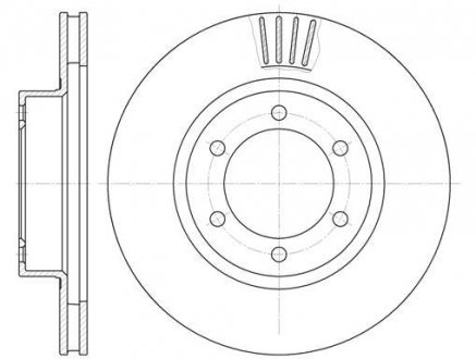 Гальмівний диск перед. 4 Runner/Land Cruiser (01-10) WOKING D6706.10