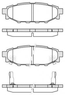 Колодки тормозные диск. задн. (Remsa) Subaru Forester (sh) 2.0 08-,Subaru Forester (sh) 2.5 08- WOKING P10363.12 (фото 1)