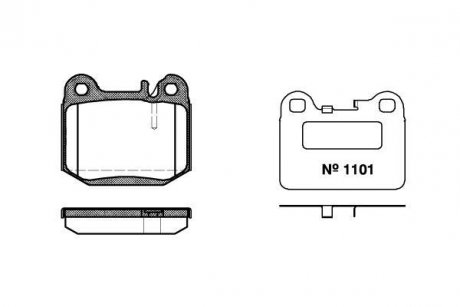 Гальмівні колодки зад. MB M-class (W163) 98-05 (ATE) WOKING P1143.40