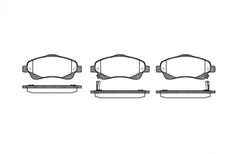 Колодки тормозные диск. перед. (Remsa) Toyota Avensis 1.6 03-08,Toyota Avensis 1.8 03-08 WOKING P11463.02 (фото 1)