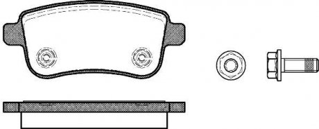 Колодки тормозные диск. задн. (Remsa) Renault Fluence 1.5 10-,Renault Fluence 1.6 10- WOKING P12873.00 (фото 1)