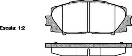 Колодки тормозные диск. перед. (Remsa) Toyota Yaris 1.0 05-,Toyota Yaris 1.0 10- WOKING P13243.00