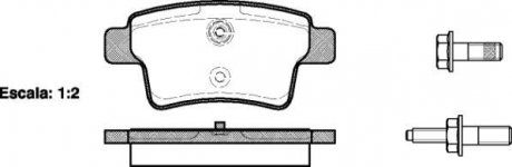 Колодки тормозные диск. задн. (Remsa) Citroen C4 grand picasso i 1.6 06-,Citroen C4 grand picasso i 1.8 06- WOKING P13413.00 (фото 1)