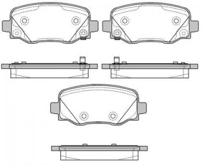 Колодки тормозные диск. задн. (Remsa) Jeep Renegade 1.4 14-,Jeep Renegade 1.6 14- WOKING P14783.02