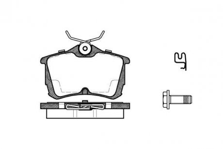 Колодки тормозные диск. задн. (Remsa) Honda Accord vii 2.0 03-12,Honda Accord vii 2.2 03-12 WOKING P7953.02 (фото 1)