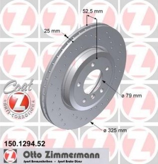 BMW диск гальмівний SPORT Z ZIMMERMANN 150129452 (фото 1)